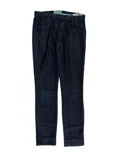 Pre-owned Current Elliott Low-rise Skinny Leg Jeans In Blue