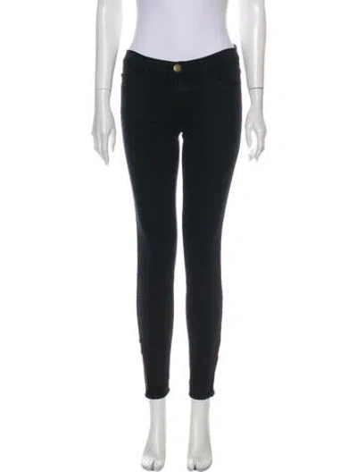 Pre-owned Current Elliott Low-rise Skinny Leg Jeans In Blue