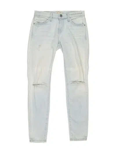 Pre-owned Current Elliott Low-rise Skinny Leg Jeans In Blue