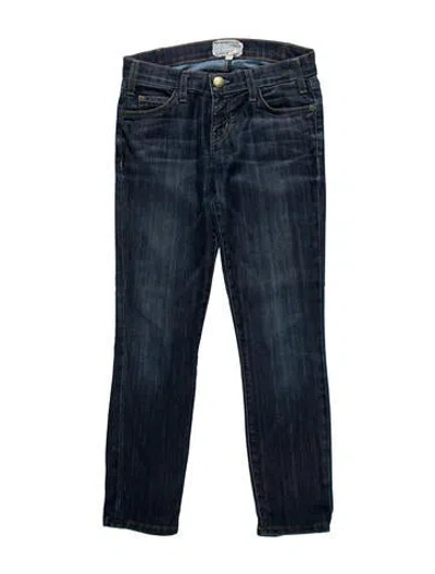 Pre-owned Current Elliott Low-rise Skinny Leg Jeans In Blue