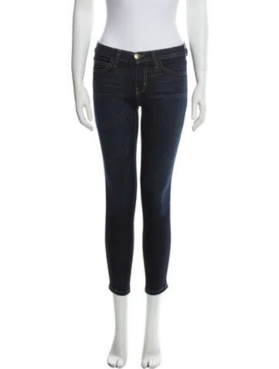 Pre-owned Current Elliott Low-rise Skinny Leg Jeans In Blue