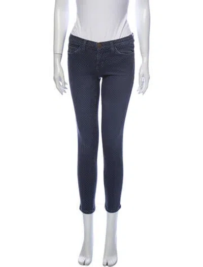 Pre-owned Current Elliott Low-rise Skinny Leg Jeans In Blue