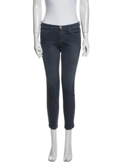 Pre-owned Current Elliott Low-rise Skinny Leg Jeans In Blue