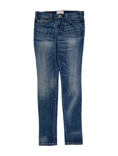 Pre-owned Current Elliott Low-rise Skinny Leg Jeans In Blue