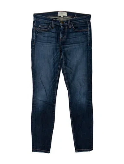 Pre-owned Current Elliott Low-rise Skinny Leg Jeans In Blue