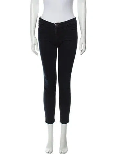 Pre-owned Current Elliott Low-rise Skinny Leg Jeans In Blue