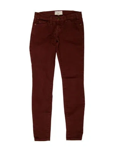Pre-owned Current Elliott Low-rise Skinny Leg Jeans In Brown