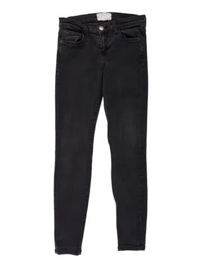 Pre-owned Current Elliott Low-rise Skinny Leg Jeans In Gray