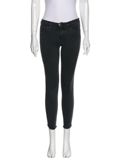 Pre-owned Current Elliott Low-rise Skinny Leg Jeans In Gray