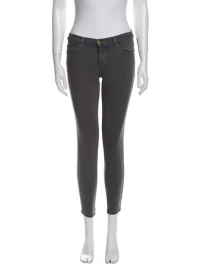 Pre-owned Current Elliott Low-rise Skinny Leg Jeans In Gray
