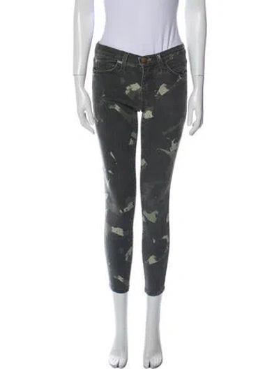 Pre-owned Current Elliott Low-rise Skinny Leg Jeans In Gray