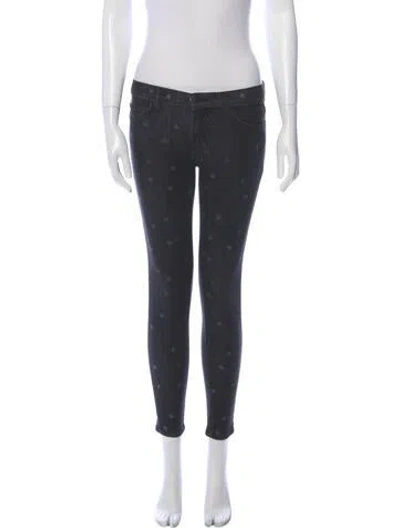 Pre-owned Current Elliott Low-rise Skinny Leg Jeans In Gray