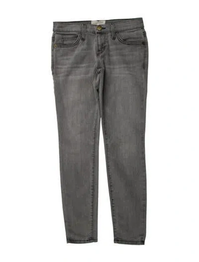 Pre-owned Current Elliott Low-rise Skinny Leg Jeans In Gray