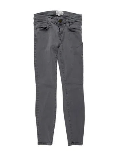 Pre-owned Current Elliott Low-rise Skinny Leg Jeans In Gray