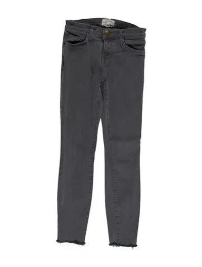 Pre-owned Current Elliott Low-rise Skinny Leg Jeans In Gray