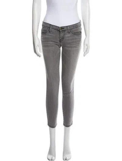 Pre-owned Current Elliott Low-rise Skinny Leg Jeans In Gray