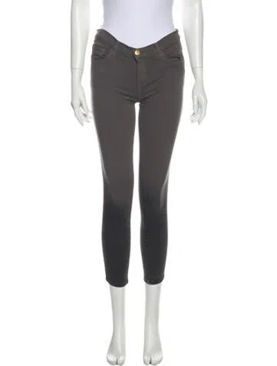 Pre-owned Current Elliott Low-rise Skinny Leg Jeans In Gray