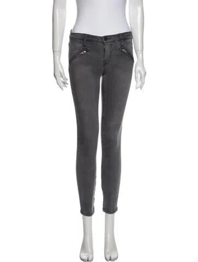 Pre-owned Current Elliott Low-rise Skinny Leg Jeans In Gray