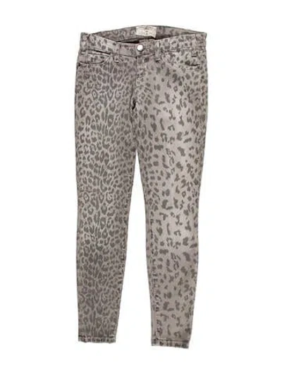 Pre-owned Current Elliott Low-rise Skinny Leg Jeans In Gray