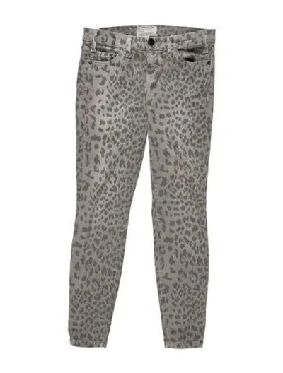 Pre-owned Current Elliott Low-rise Skinny Leg Jeans In Gray