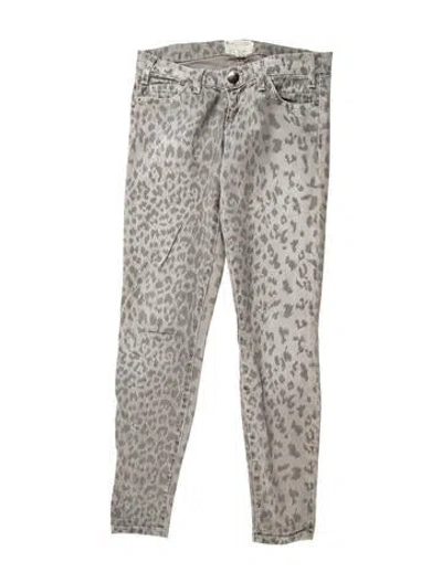 Pre-owned Current Elliott Low-rise Skinny Leg Jeans In Gray