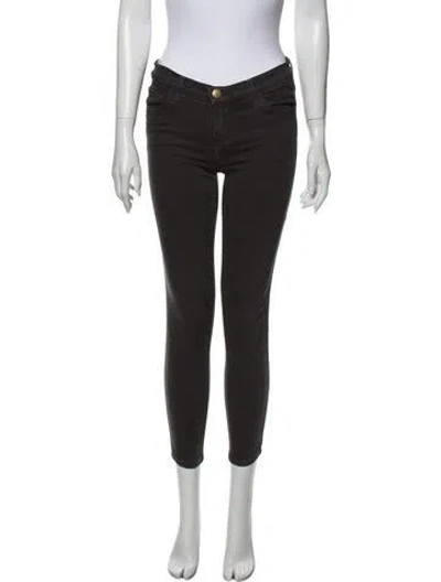 Pre-owned Current Elliott Low-rise Skinny Leg Jeans In Gray