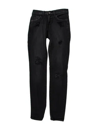 Pre-owned Current Elliott Low-rise Skinny Leg Jeans In Gray