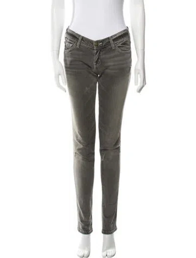 Pre-owned Current Elliott Low-rise Skinny Leg Jeans In Gray