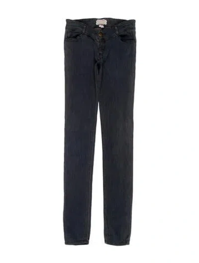 Pre-owned Current Elliott Low-rise Skinny Leg Jeans In Gray