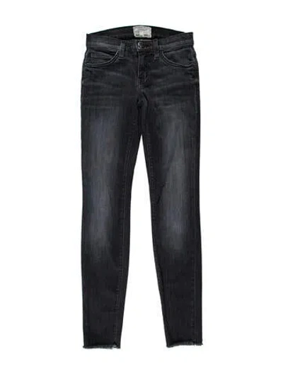 Pre-owned Current Elliott Low-rise Skinny Leg Jeans In Gray