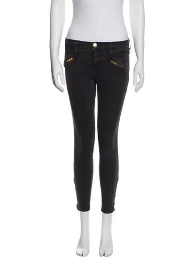 Pre-owned Current Elliott Low-rise Skinny Leg Jeans In Gray
