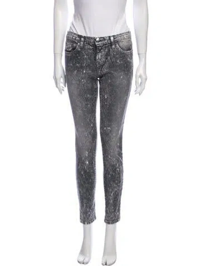 Pre-owned Current Elliott Low-rise Skinny Leg Jeans In Gray