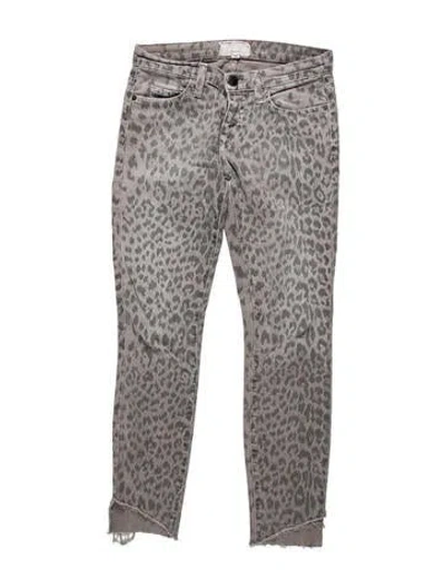 Pre-owned Current Elliott Low-rise Skinny Leg Jeans In Gray