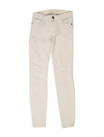 Pre-owned Current Elliott Low-rise Skinny Leg Jeans In Neutral