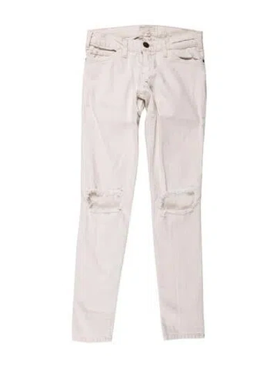 Pre-owned Current Elliott Low-rise Skinny Leg Jeans In Neutral