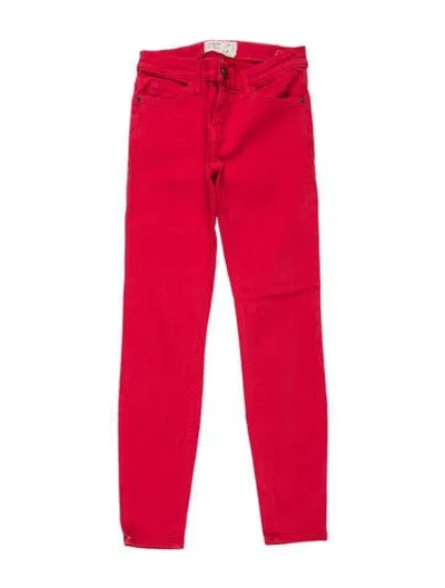 Pre-owned Current Elliott Low-rise Skinny Leg Jeans In Red
