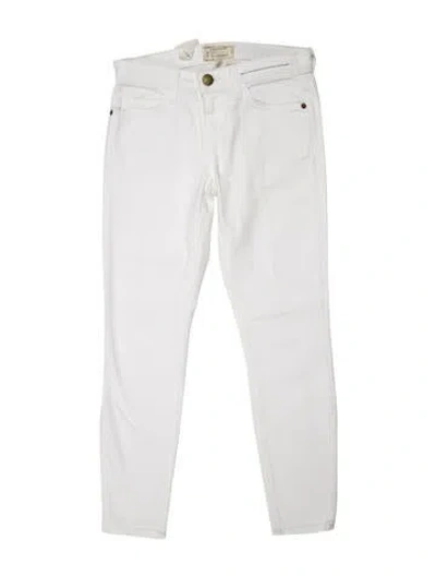 Pre-owned Current Elliott Low-rise Skinny Leg Jeans In White