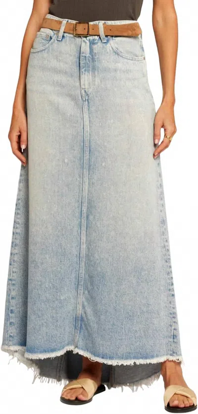 Current Elliott Megan Maxi Skirt In Misty In Blue