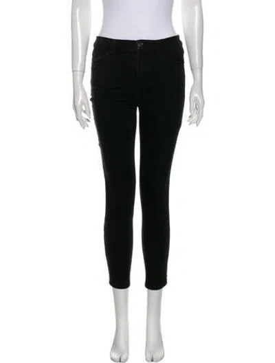 Pre-owned Current Elliott Mid-rise Skinny Leg Jeans In Black