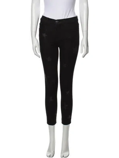 Pre-owned Current Elliott Mid-rise Skinny Leg Jeans In Black