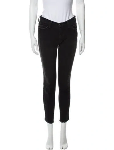 Pre-owned Current Elliott Mid-rise Skinny Leg Jeans In Black