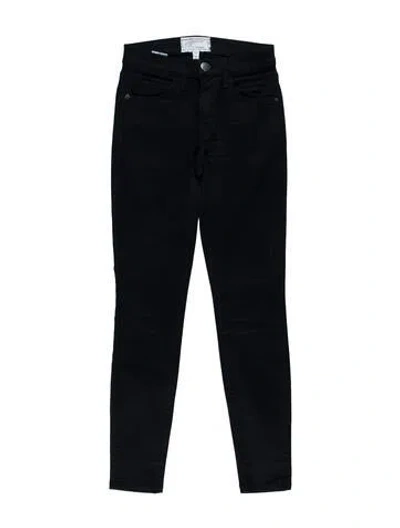 Pre-owned Current Elliott Mid-rise Skinny Leg Jeans In Black