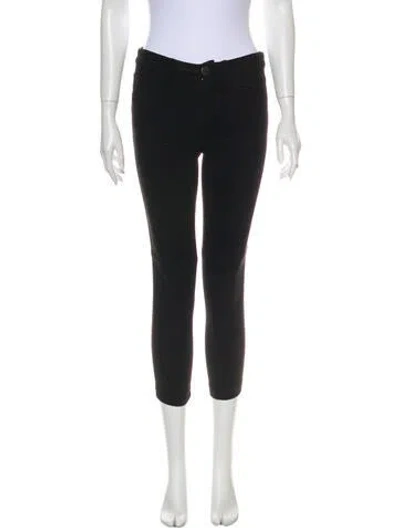 Pre-owned Current Elliott Mid-rise Skinny Leg Jeans In Black