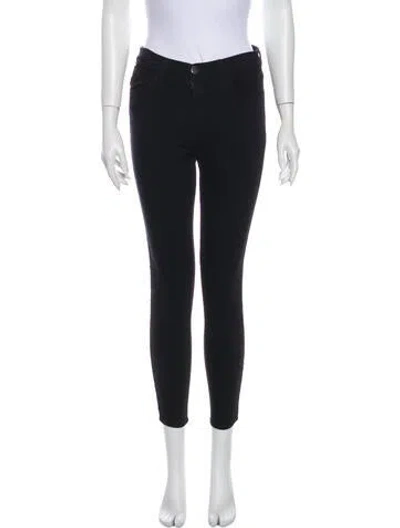 Pre-owned Current Elliott Mid-rise Skinny Leg Jeans In Black