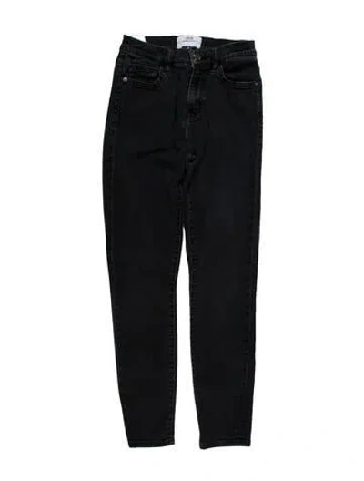 Pre-owned Current Elliott Mid-rise Skinny Leg Jeans In Black