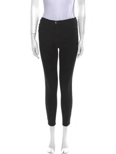 Pre-owned Current Elliott Mid-rise Skinny Leg Jeans In Black