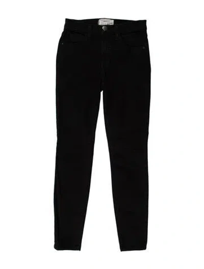 Pre-owned Current Elliott Mid-rise Skinny Leg Jeans In Black