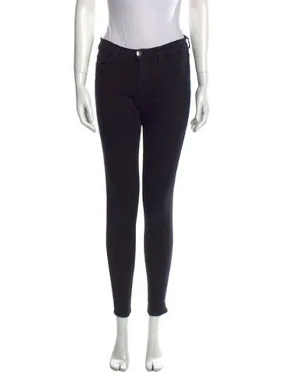 Pre-owned Current Elliott Mid-rise Skinny Leg Jeans In Black