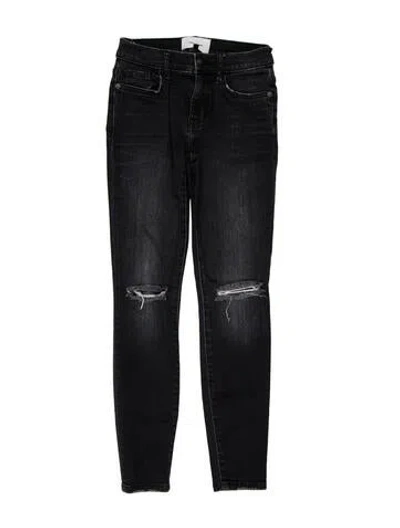 Pre-owned Current Elliott Mid-rise Skinny Leg Jeans In Black