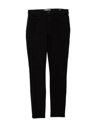 Pre-owned Current Elliott Mid-rise Skinny Leg Jeans In Black